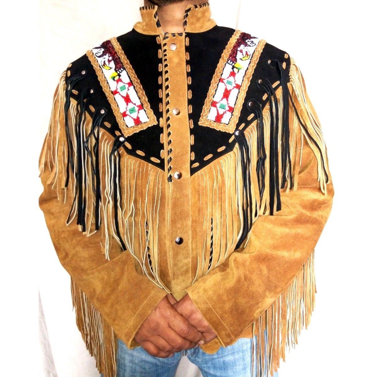 western suede jacket with fringe