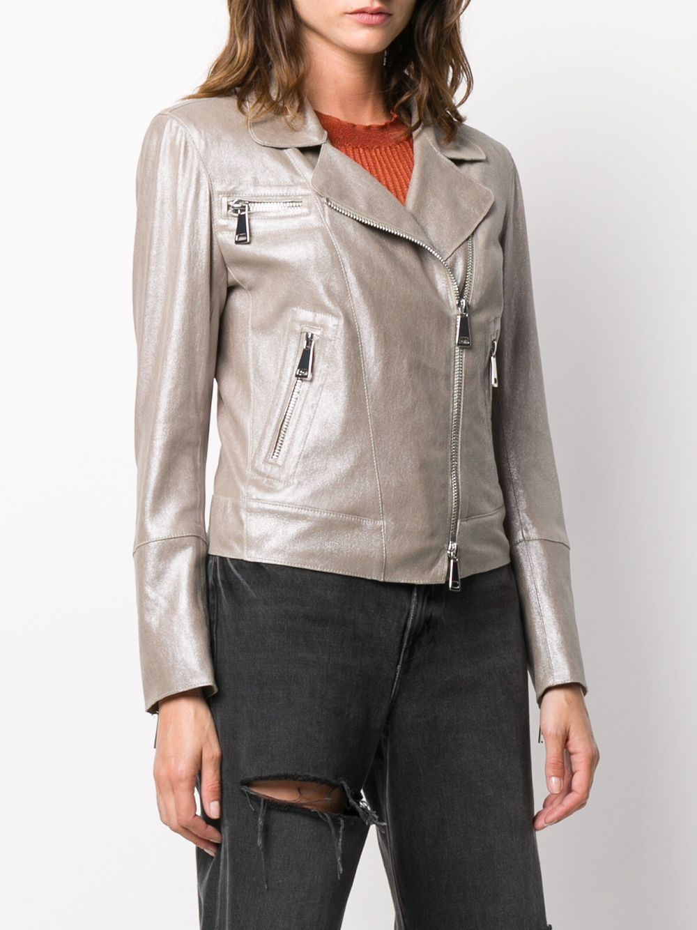 dark grey biker jacket