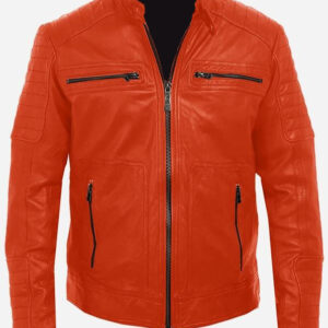 yellow colour leather jacket