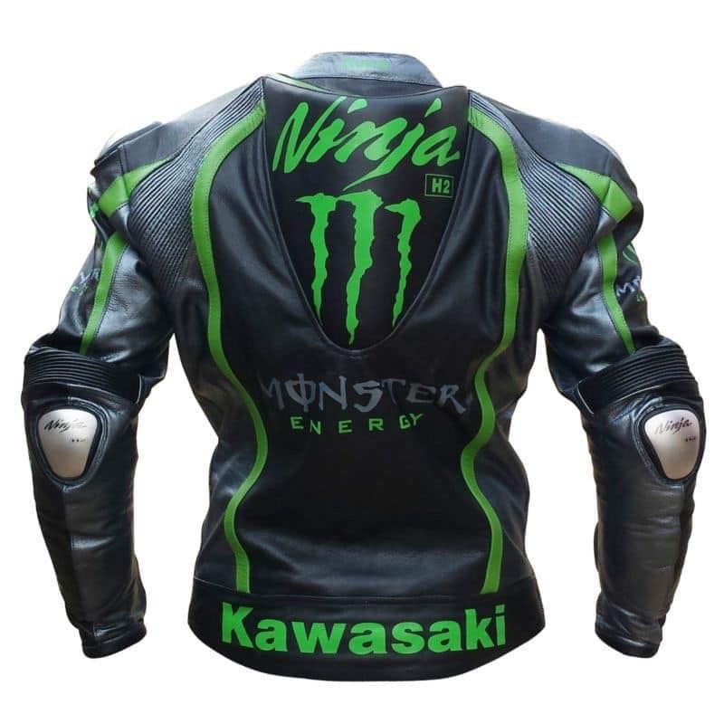 Kawasaki Ninja H2 Black And Green Motorcycle Jacket - Jackets Maker