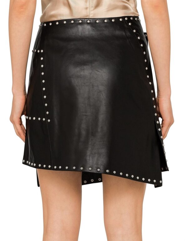 studded leather skirt