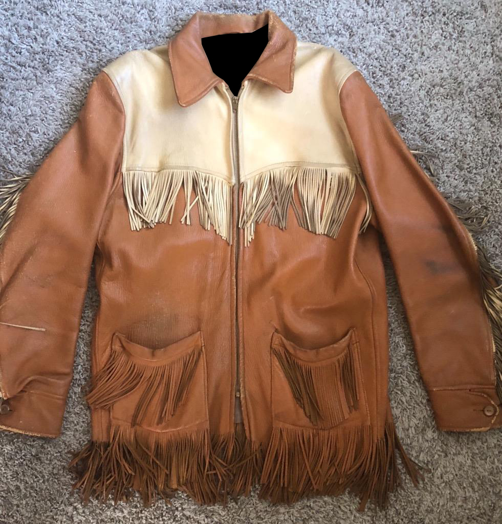 vintage leather fringe jacket