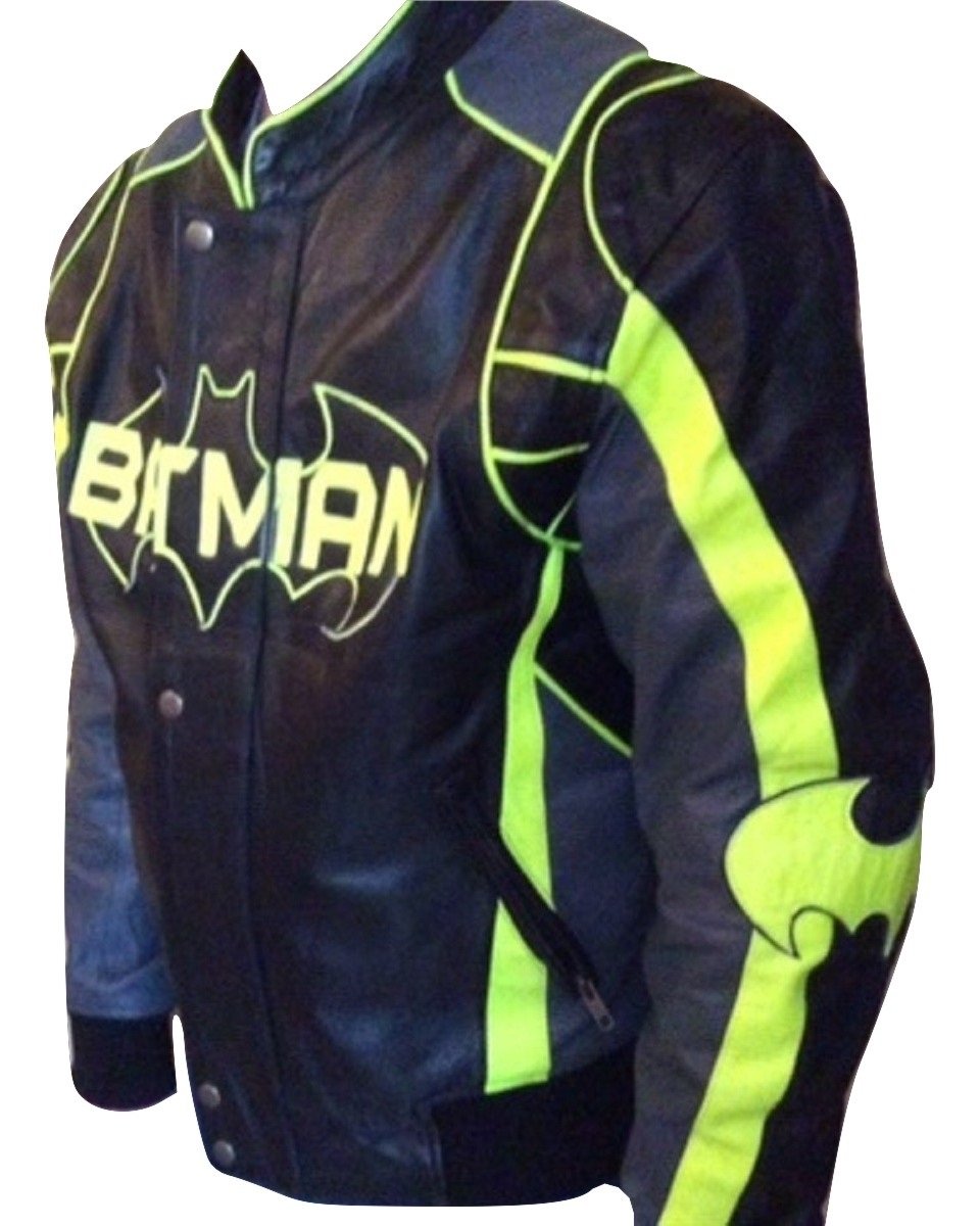 Mens Fashion Batman Real Leather Jacket Black - Jackets Maker