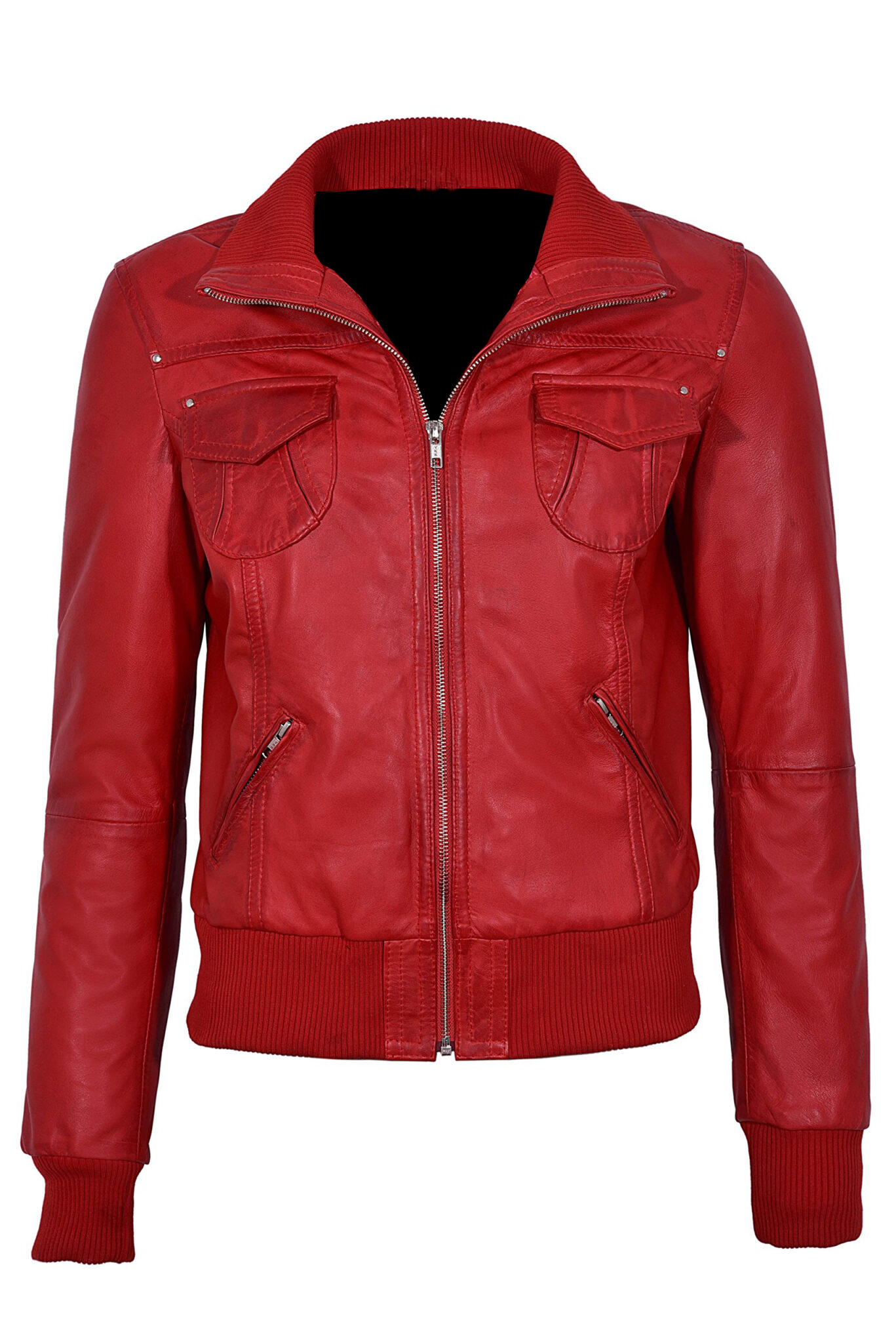 red short jacket womens
