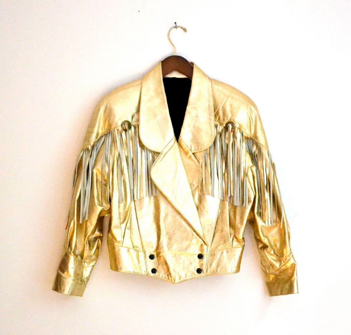 gold 80s outfit