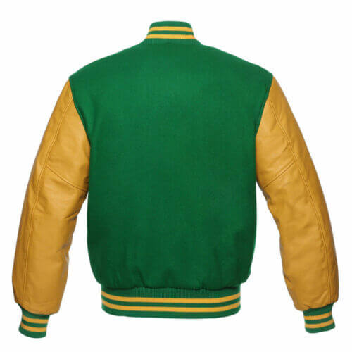 Green Varsity Letterman Baseball Bomber Jacket - Jackets Maker