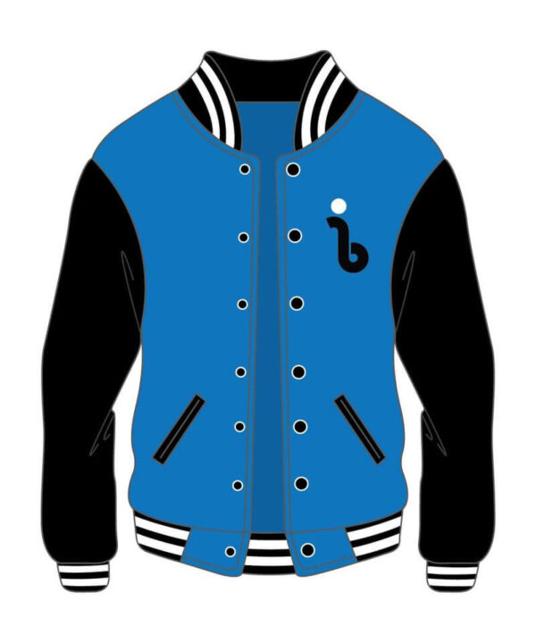 Download Custom Design Blue And White Varsity Jacket - Jackets Maker