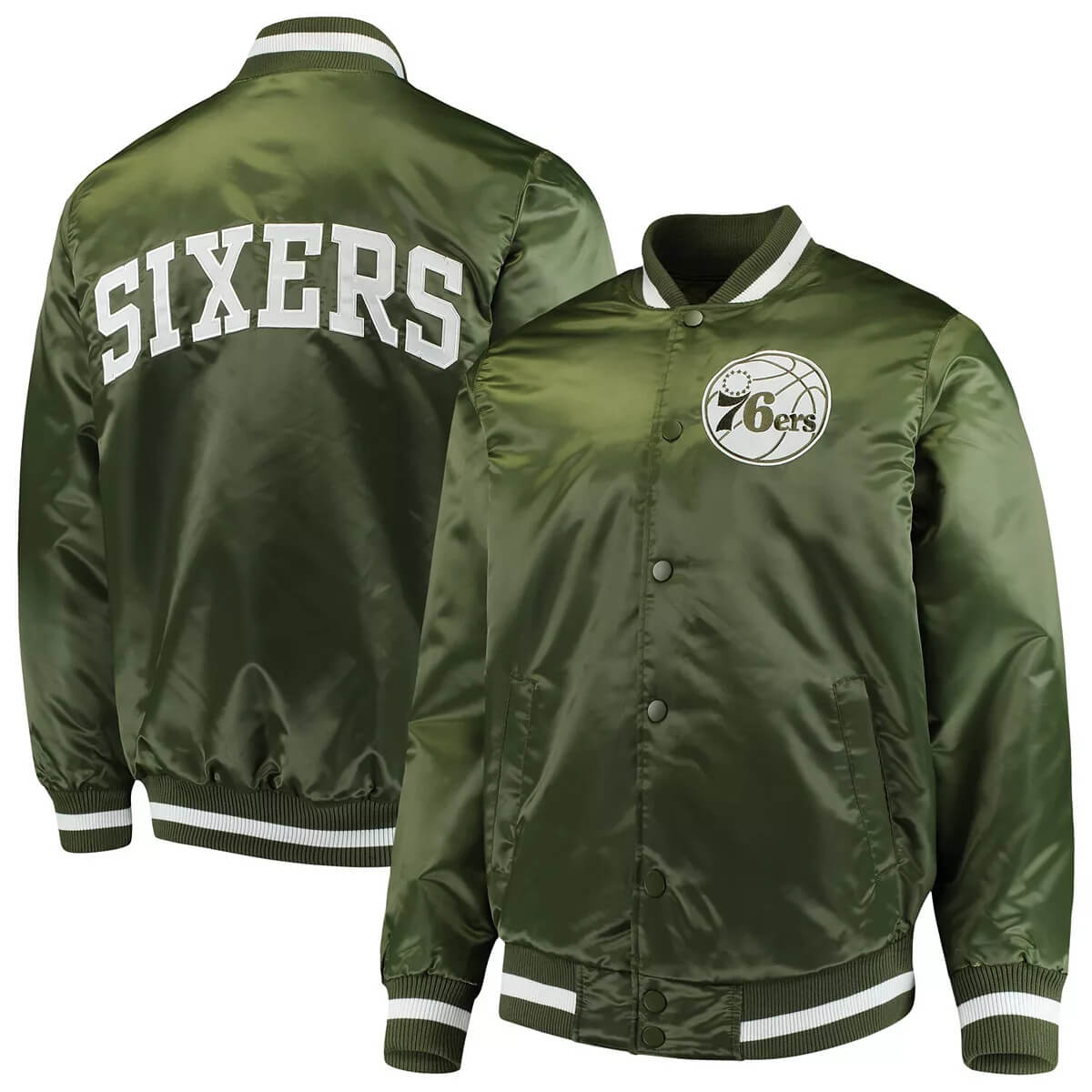 76ers satin jacket