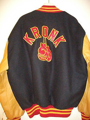 Kronk Boxing Wool Leather Varsity Jacket - Jackets Maker
