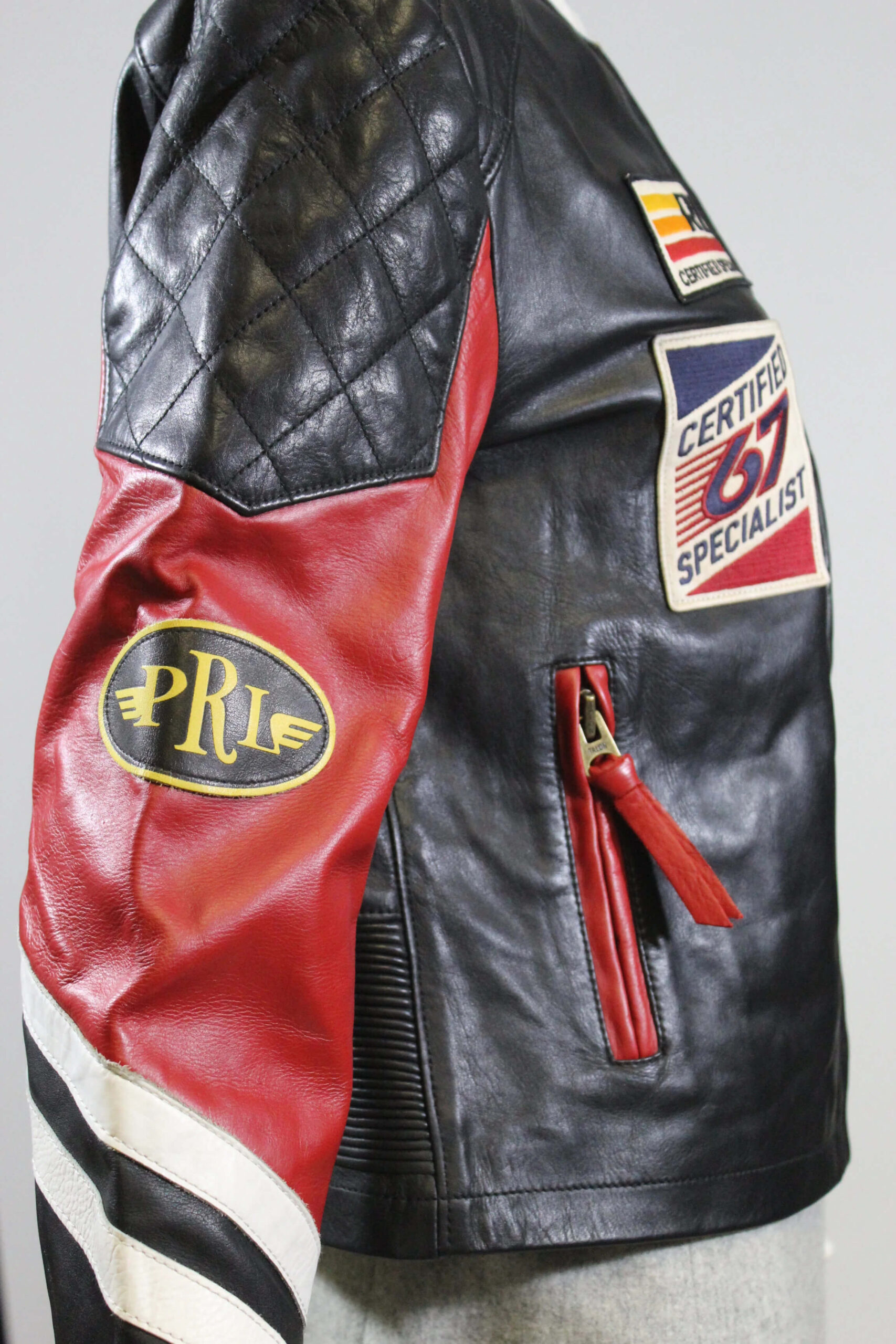 ralph lauren women's black leather jacket