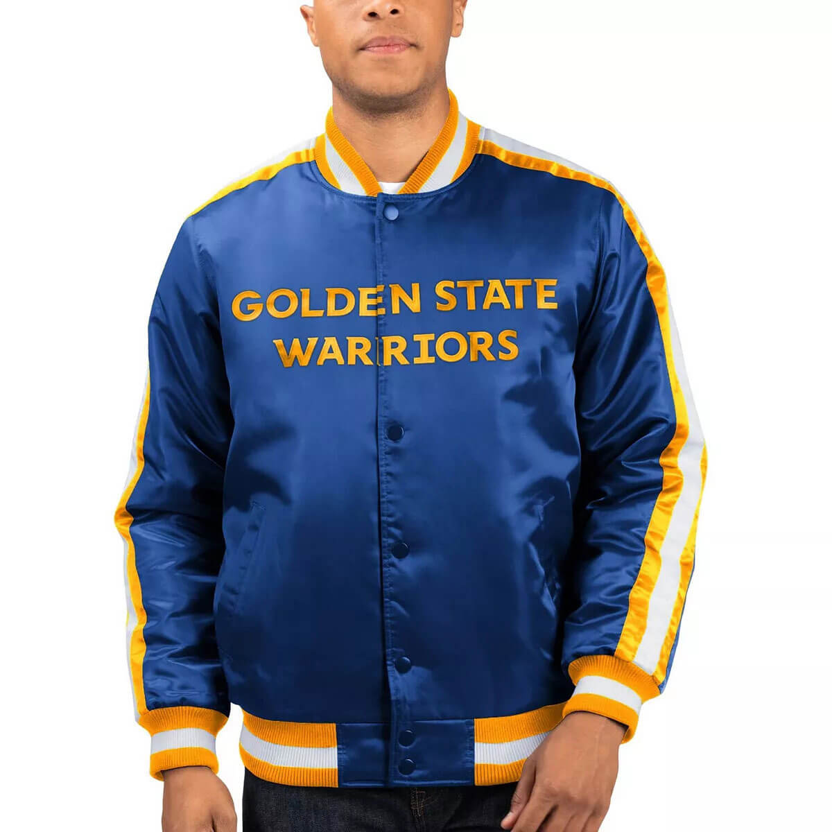 golden state warriors satin jacket