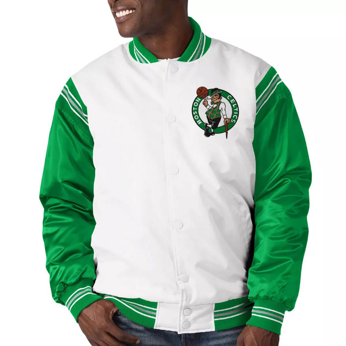 boston celtics satin jacket