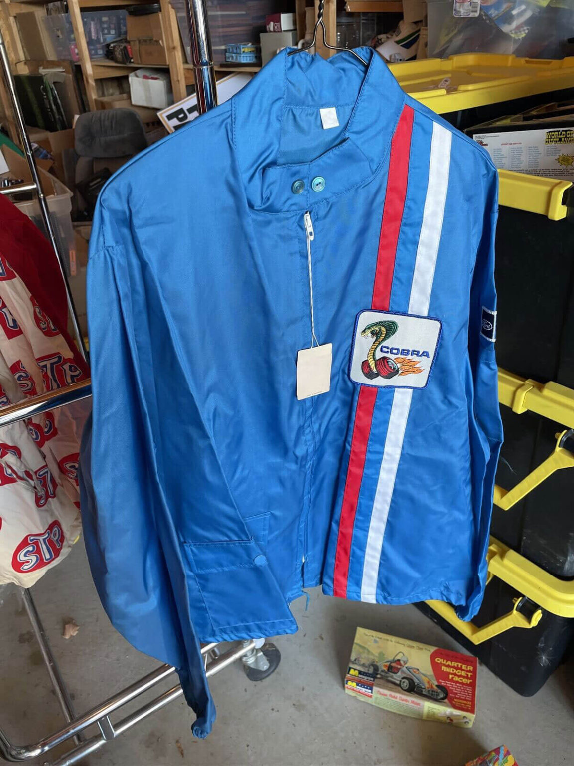 vintage leather racing jacket