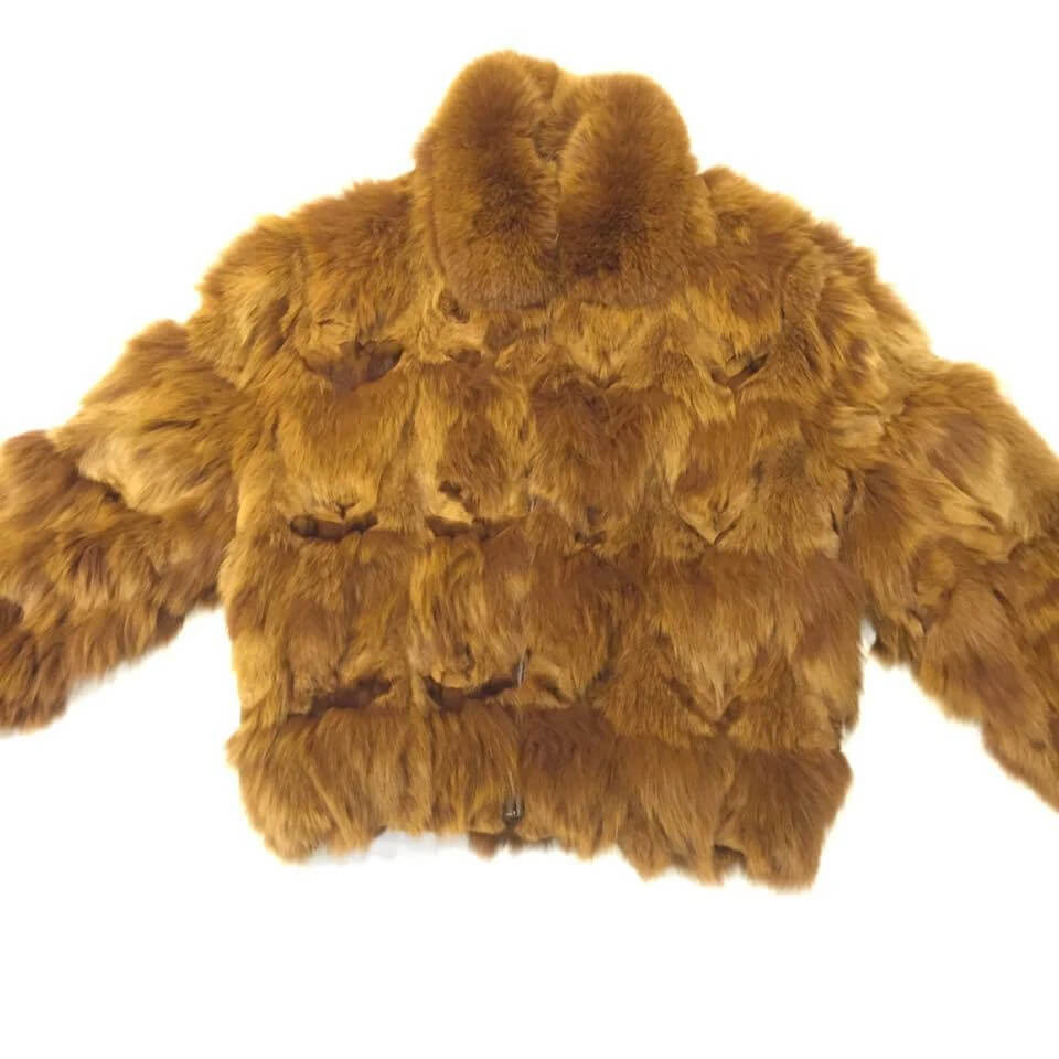 fox fur bomber jacket