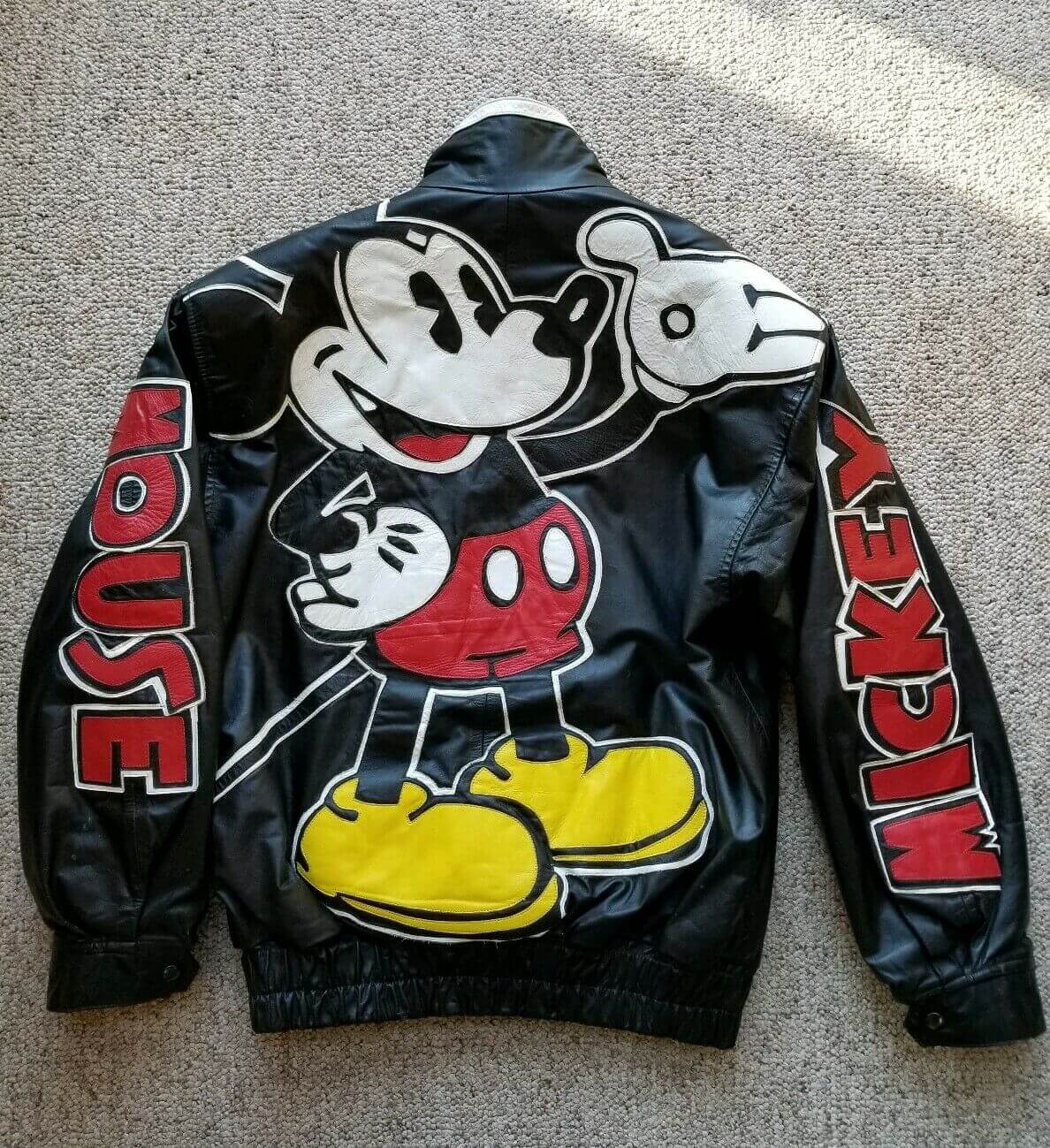mickey satin and leather trainer