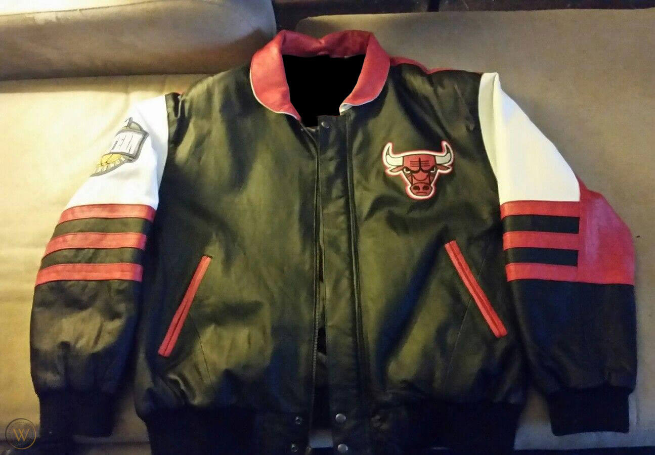 vintage chicago bulls leather jacket