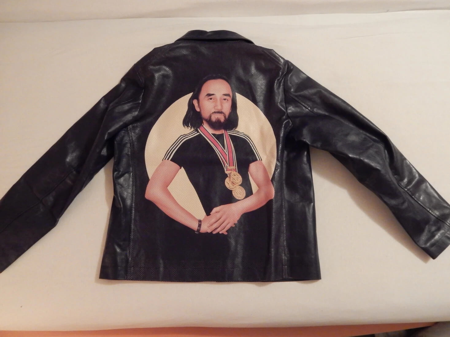 y3 leather jacket