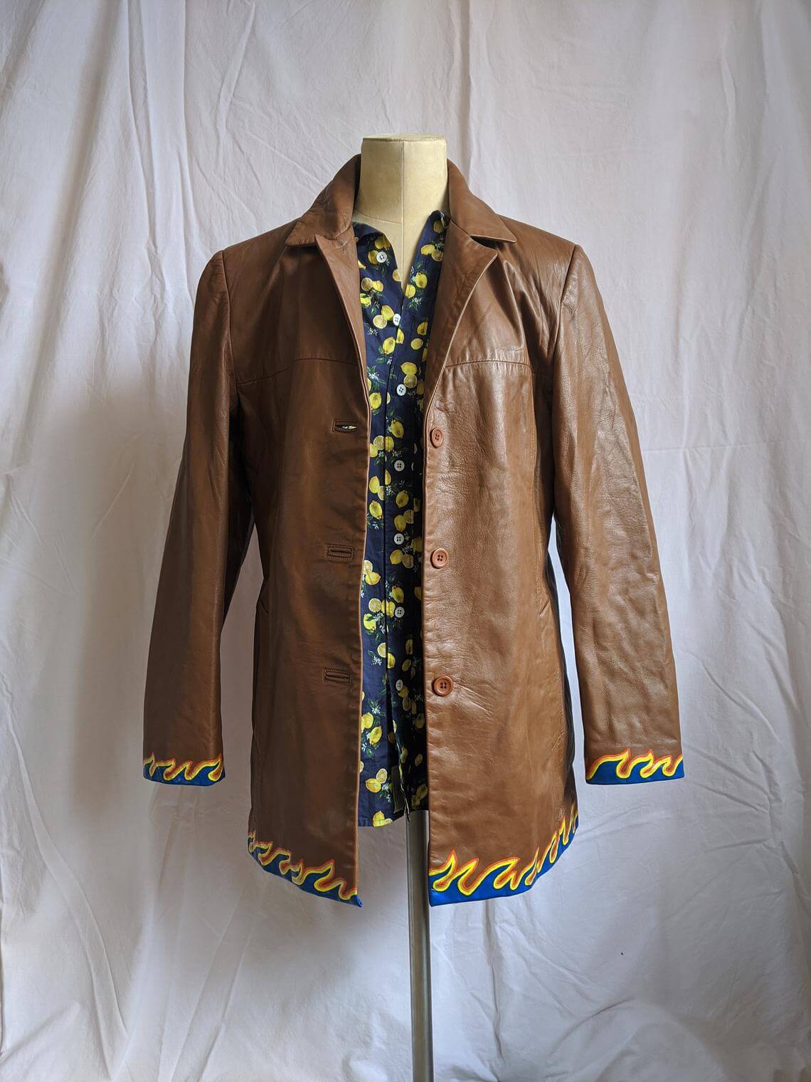Vintage Painted Leather Jacket